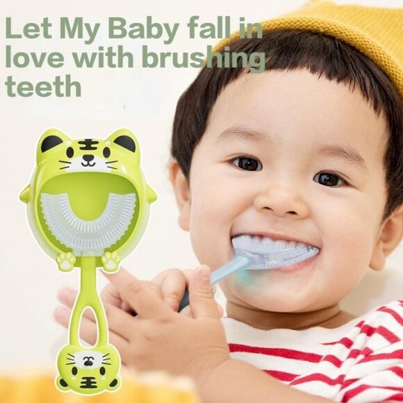 Organic 100% Cotton Muslin Teething Cloths & Baby Tooth Brush U Shape Pack1Combo - Picture 7 of 9